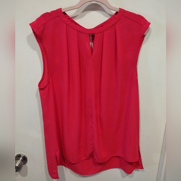 CeCe Women's Dark Pink Sleeveless Chiffon Tank Top Sz XL-Career Casual Girlcore - Picture 1 of 7